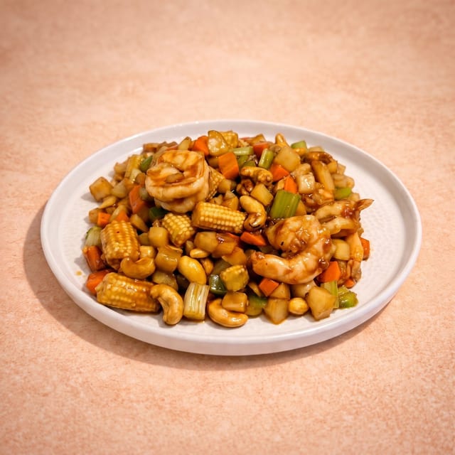 Cashew Nut Prawns (腰果蝦球).