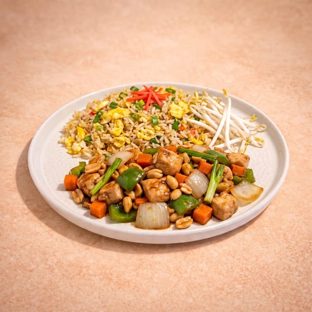 E8. Kung Pao Chicken or Beef (E-宮保).