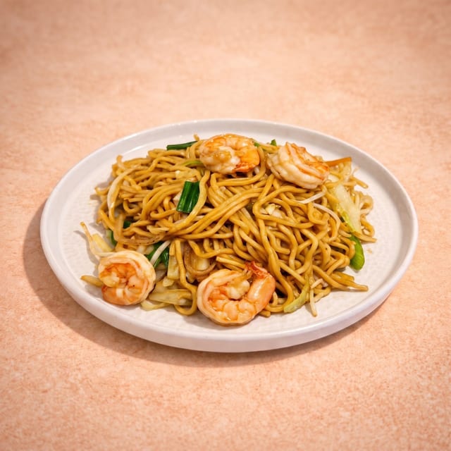 Shrimp Lo Mein (蝦撈面).