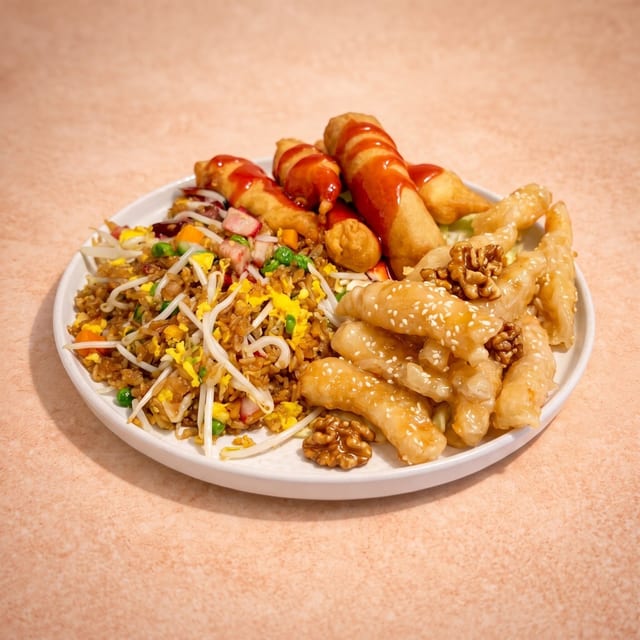 E17. Honey Walnut Prawns (E-核桃蝦).