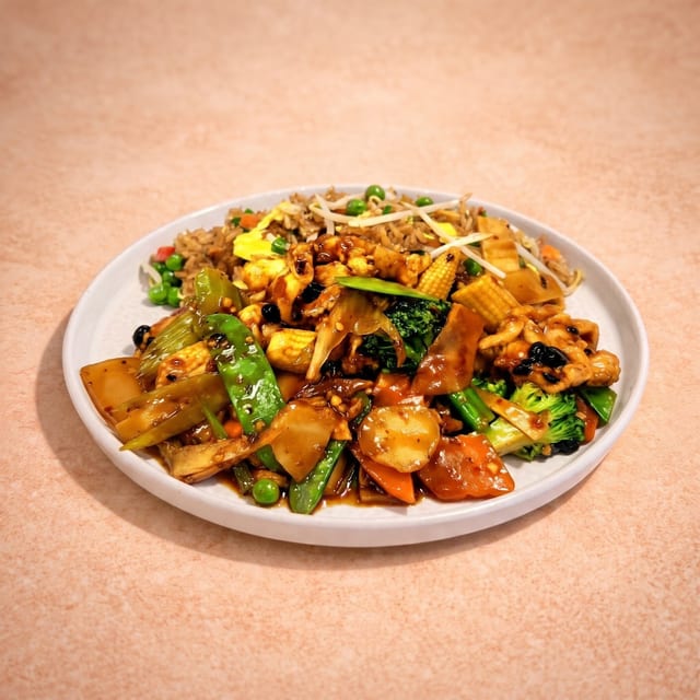E2. Hunan Beef or Chicken (E-湖南).