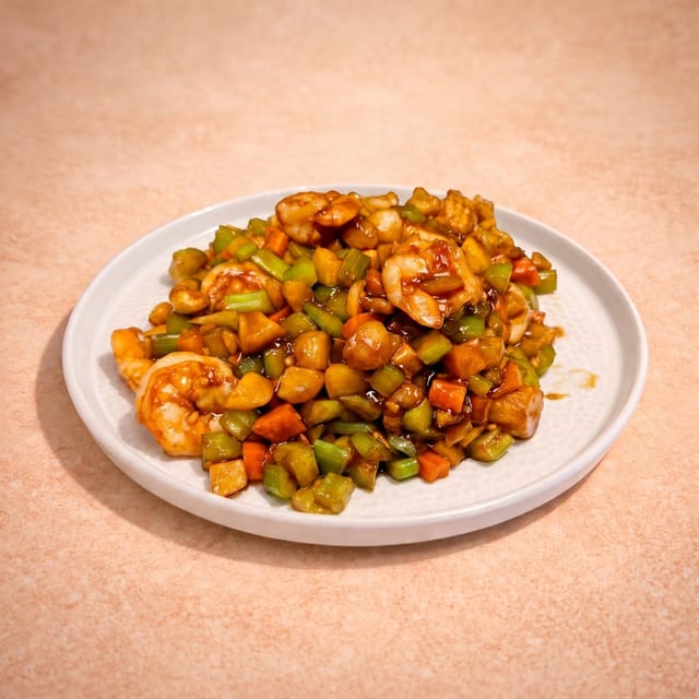 Kung Pao Prawns (宮保蝦球).